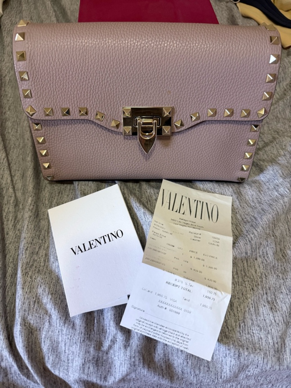 Valentino Small Shoulder Bag Tags in Deep Red